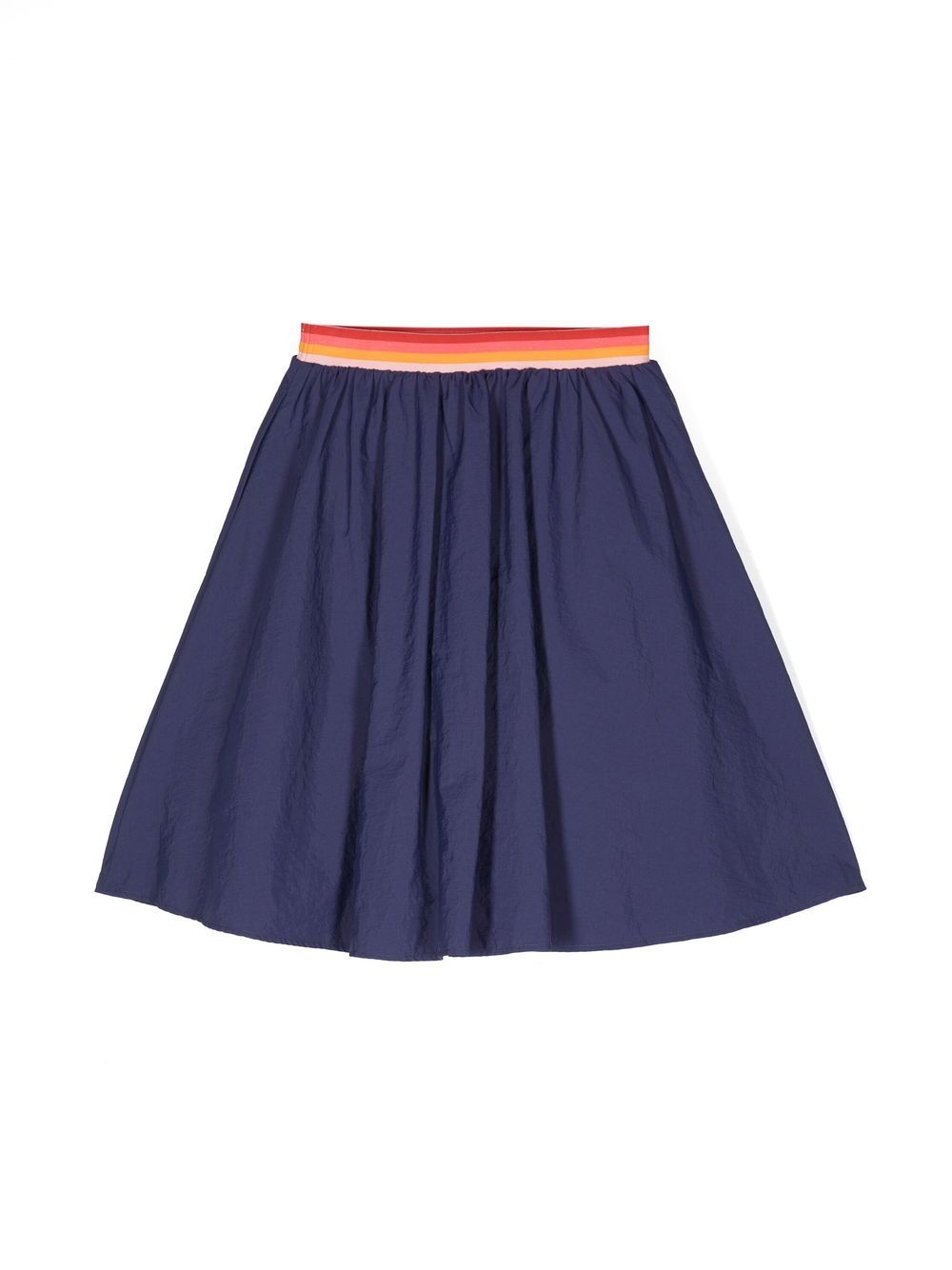 Kenzo Kids 动物纹条纹腰身半身裙 - 蓝色