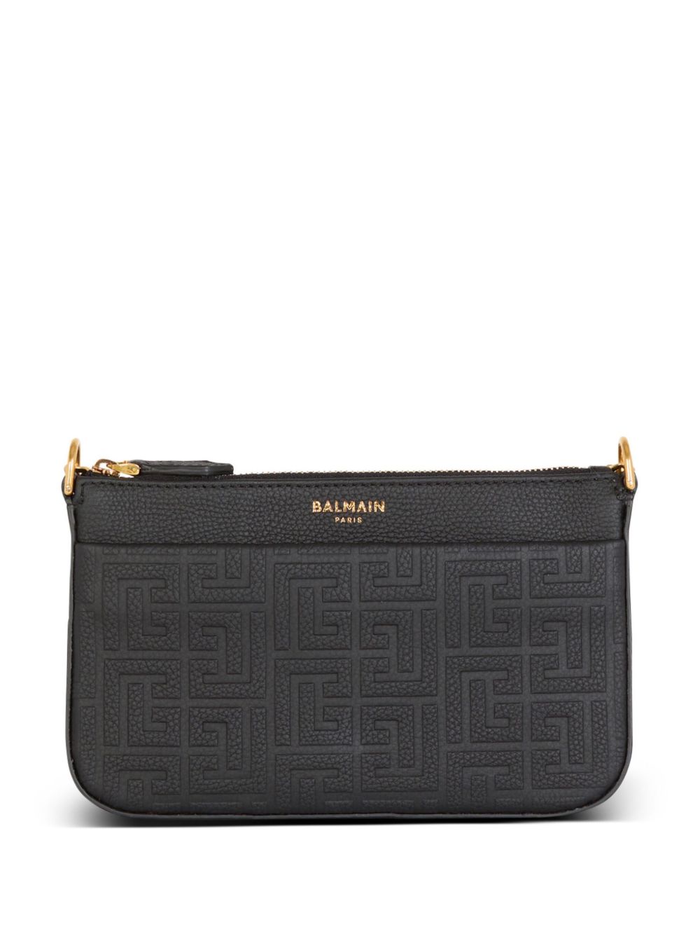 Balmain 1945 PB Labyrinth 经典印花迷你包 - 黑色
