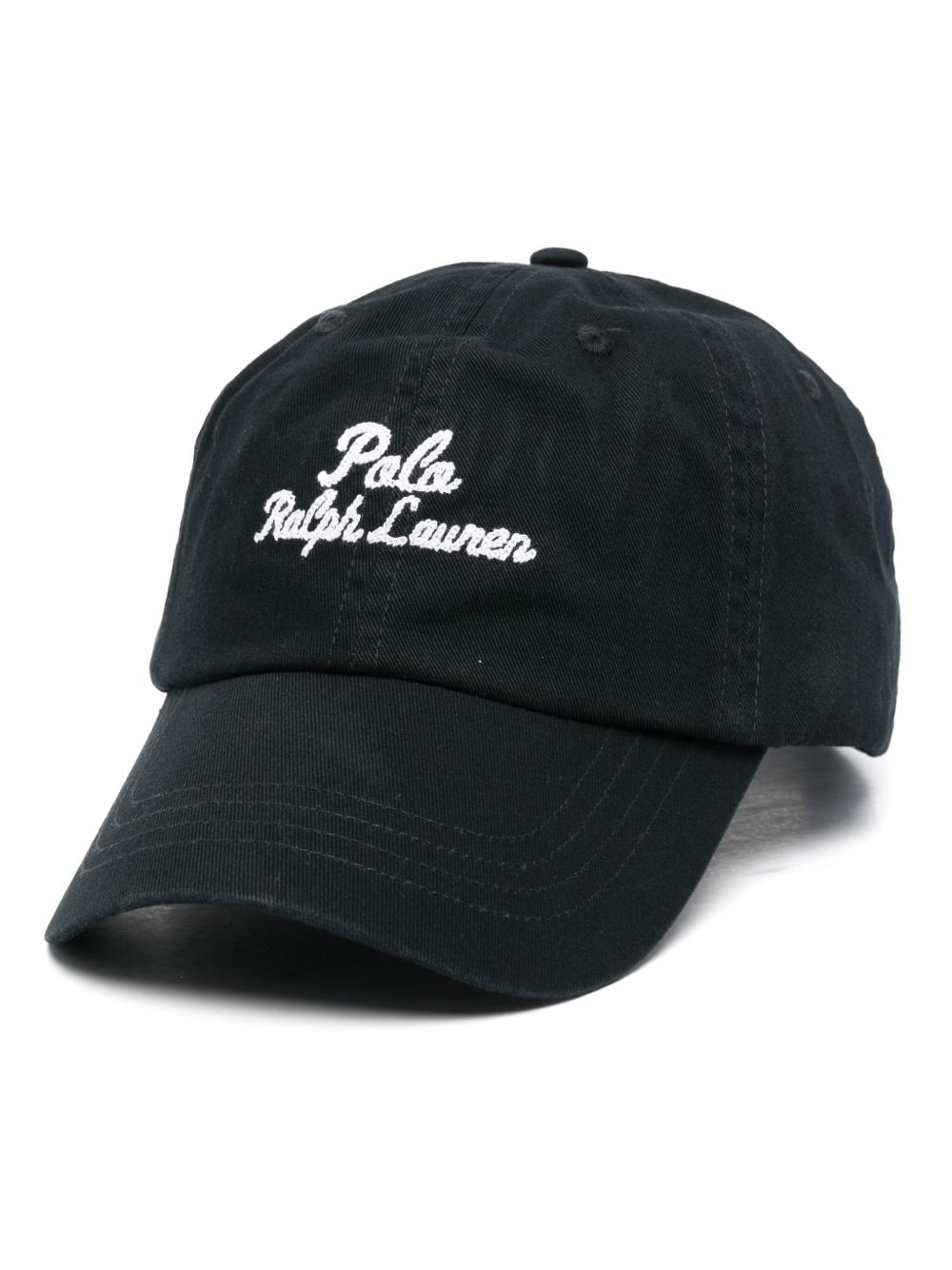 Polo Ralph Lauren logo刺绣棒球帽 - 黑色