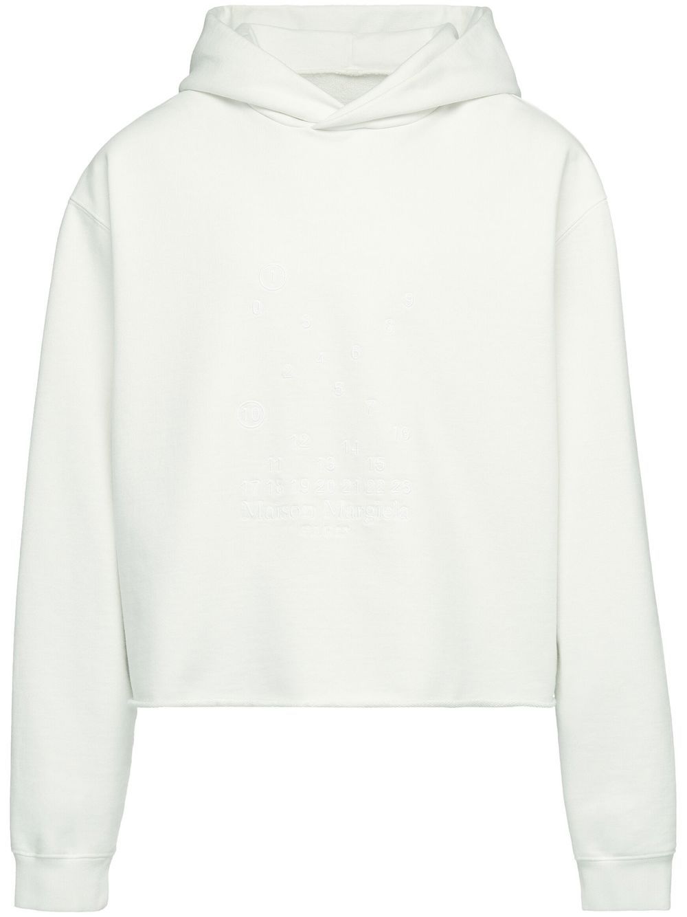 Maison Margiela Numeric logo刺绣连帽衫 - 绿色