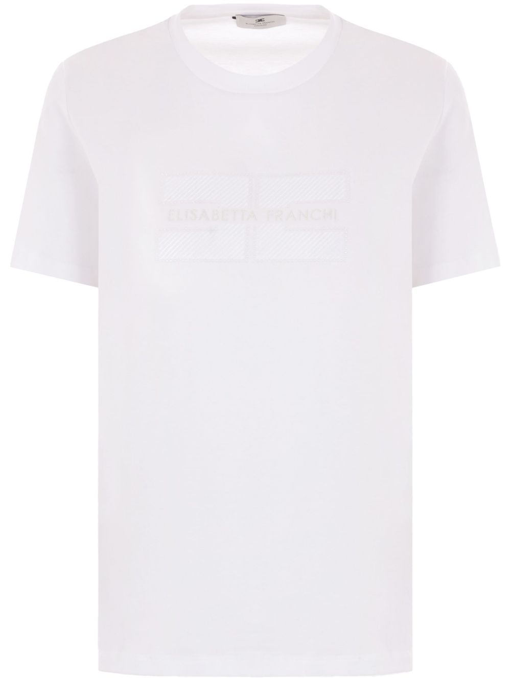 Elisabetta Franchi logo-print T-shirt - 白色