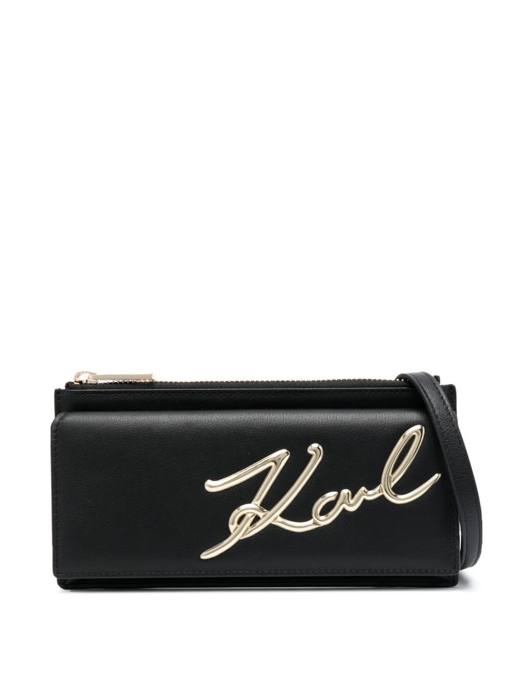 Karl Lagerfeld Signature 手拿包 - 黑色