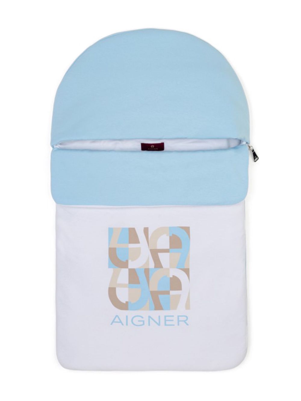 Aigner Kids logo印花毯子 - 白色