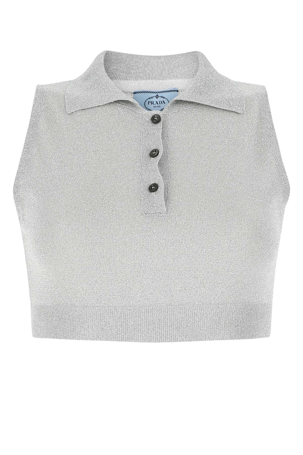 Prada Grey Viscose Blend Top