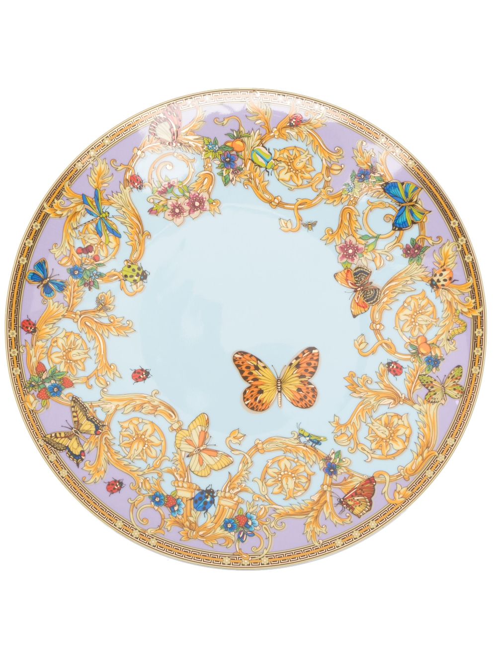 Versace 巴洛克印花餐盘 - 蓝色