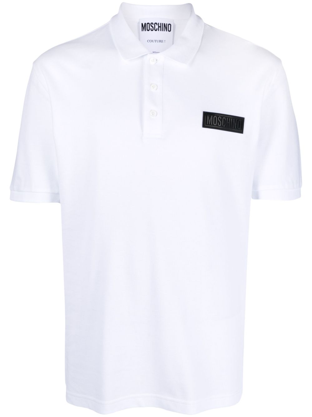 Moschino 标贴棉polo衫 - 白色