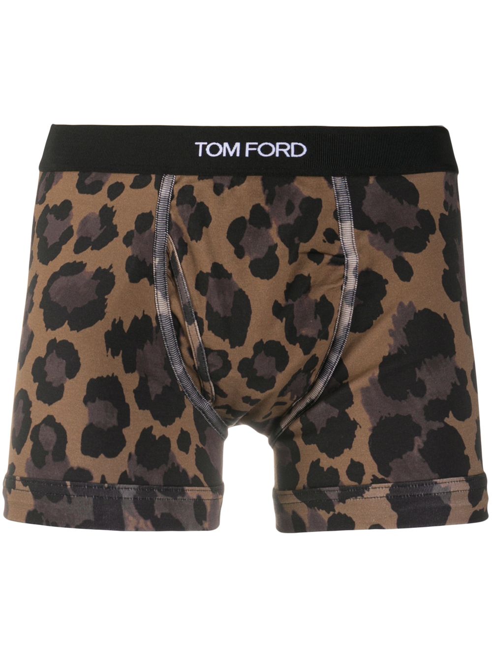 TOM FORD 汤姆福特 豹纹四角裤 - 褐色