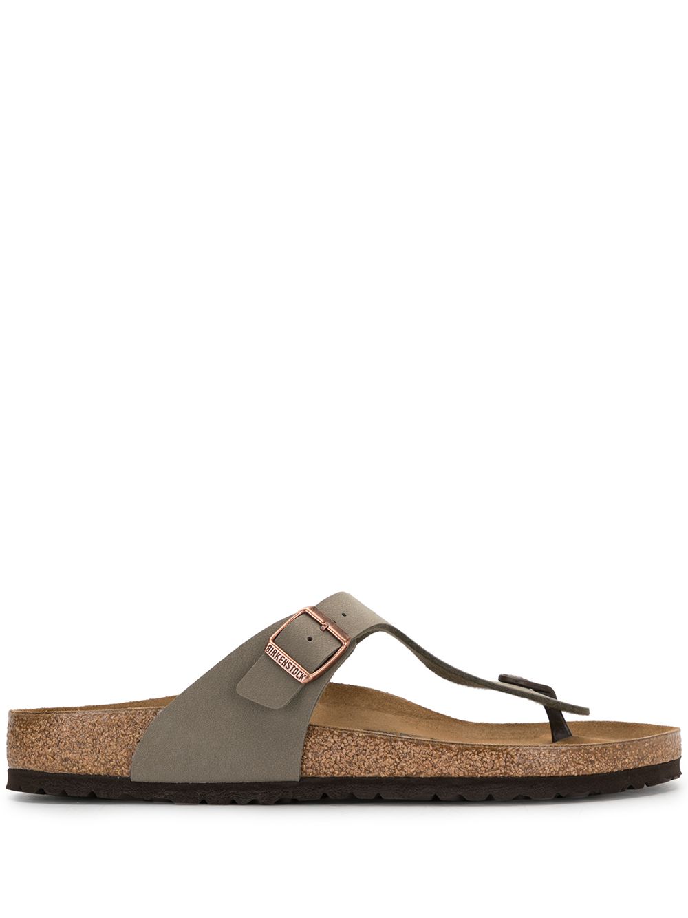 Birkenstock T字带平底凉鞋 - 褐色
