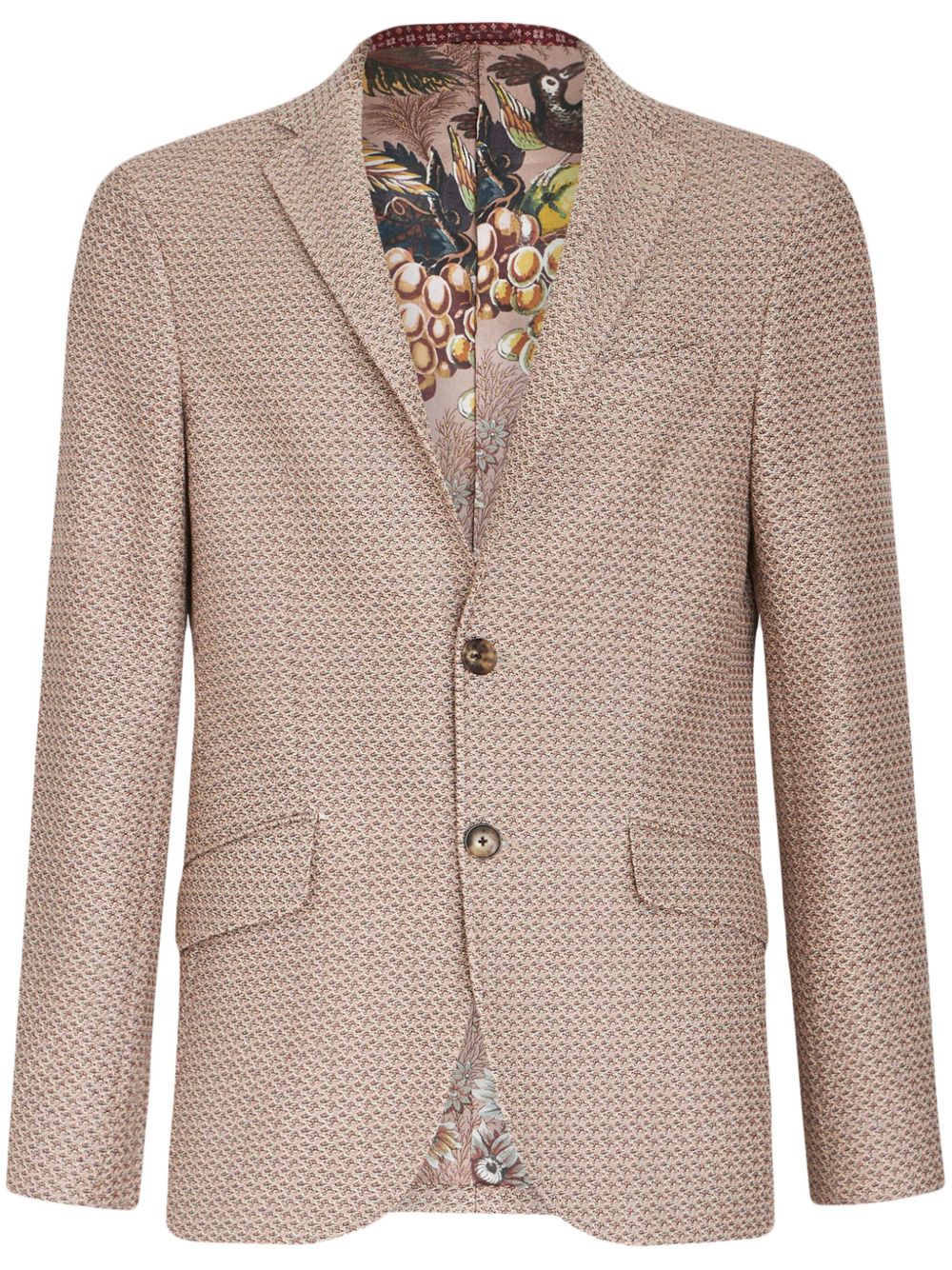 ETRO 图案提花棉西装夹克 - 褐色