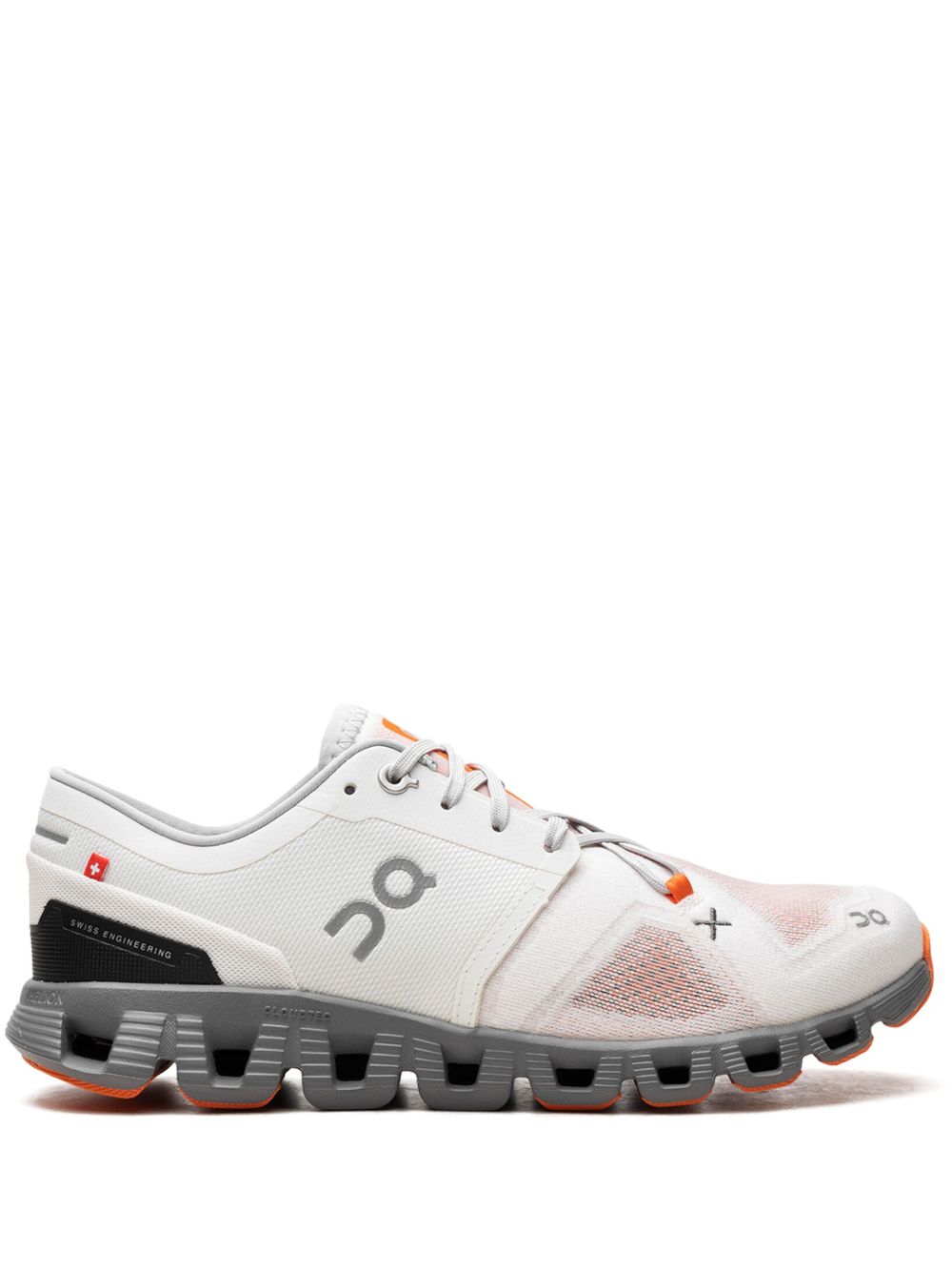 On Running Cloud X 3 Ivory/Alloy 运动鞋 - 白色