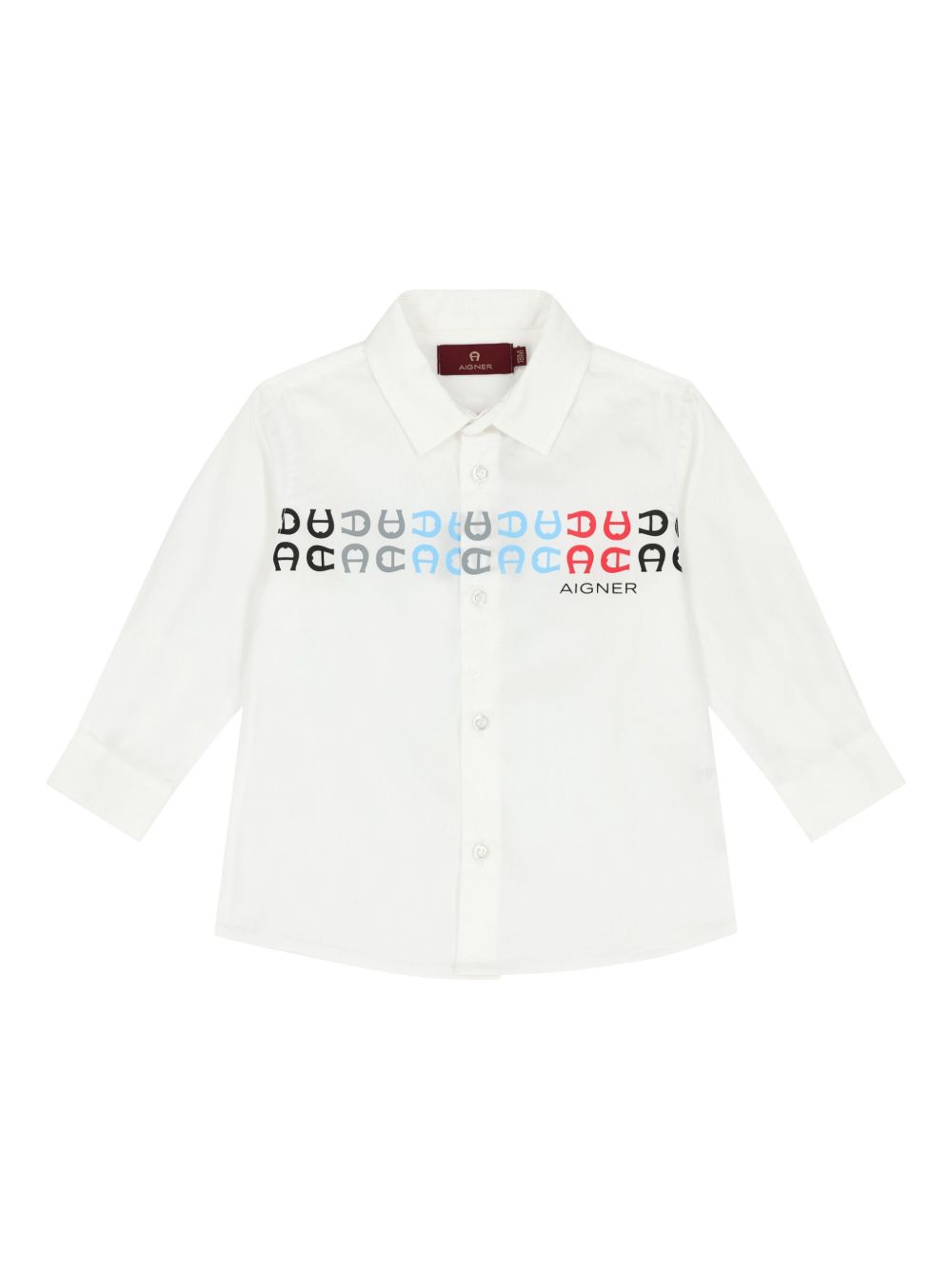 Aigner Kids logo印花衬衫 - 白色