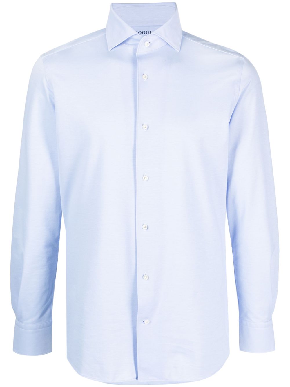 Boggi Milano Japanese Jersey 排扣衬衫 - 蓝色
