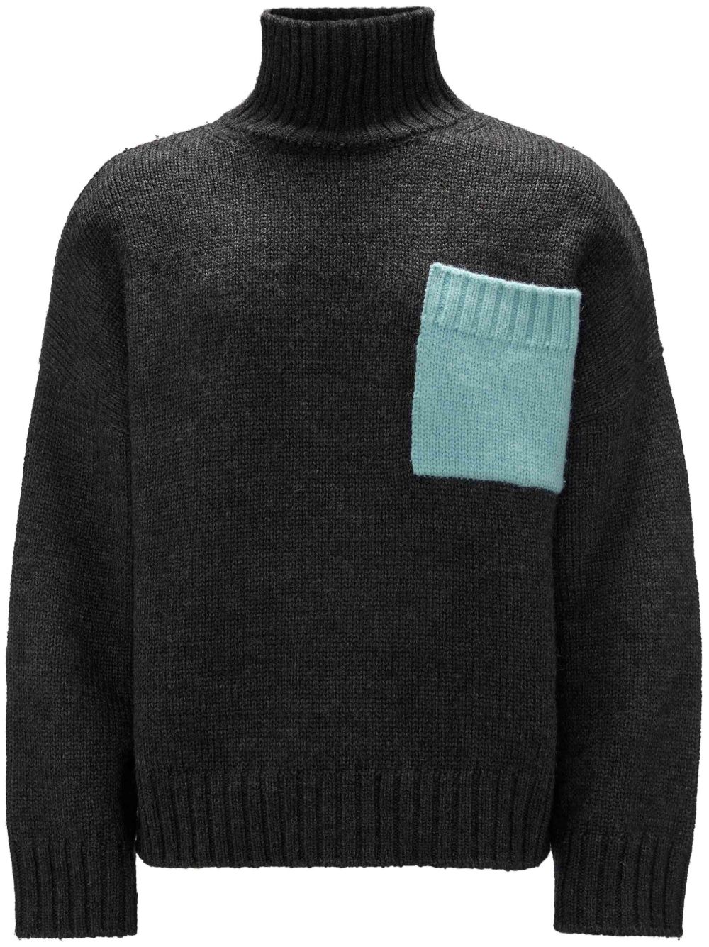 JW Anderson 高领垮肩毛衣 - 灰色