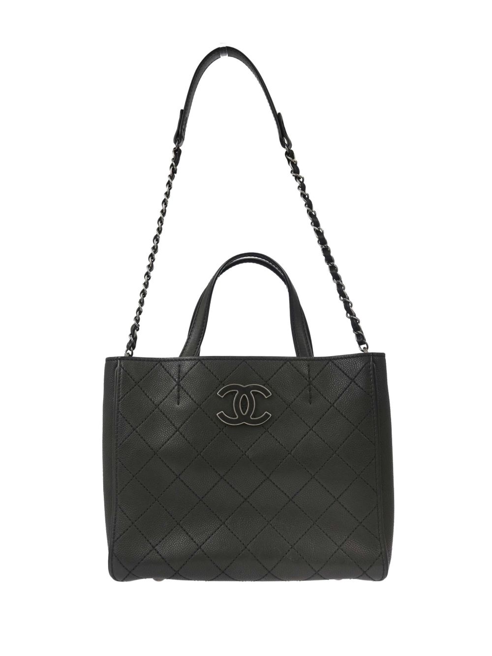 CHANEL Pre-Owned Hampton 两用手提包（2014年典藏款） - 黑色