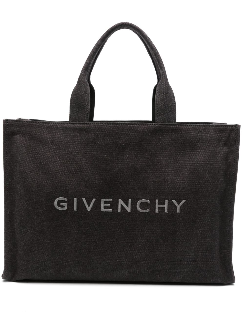 Givenchy logo刺绣手提包 - 黑色