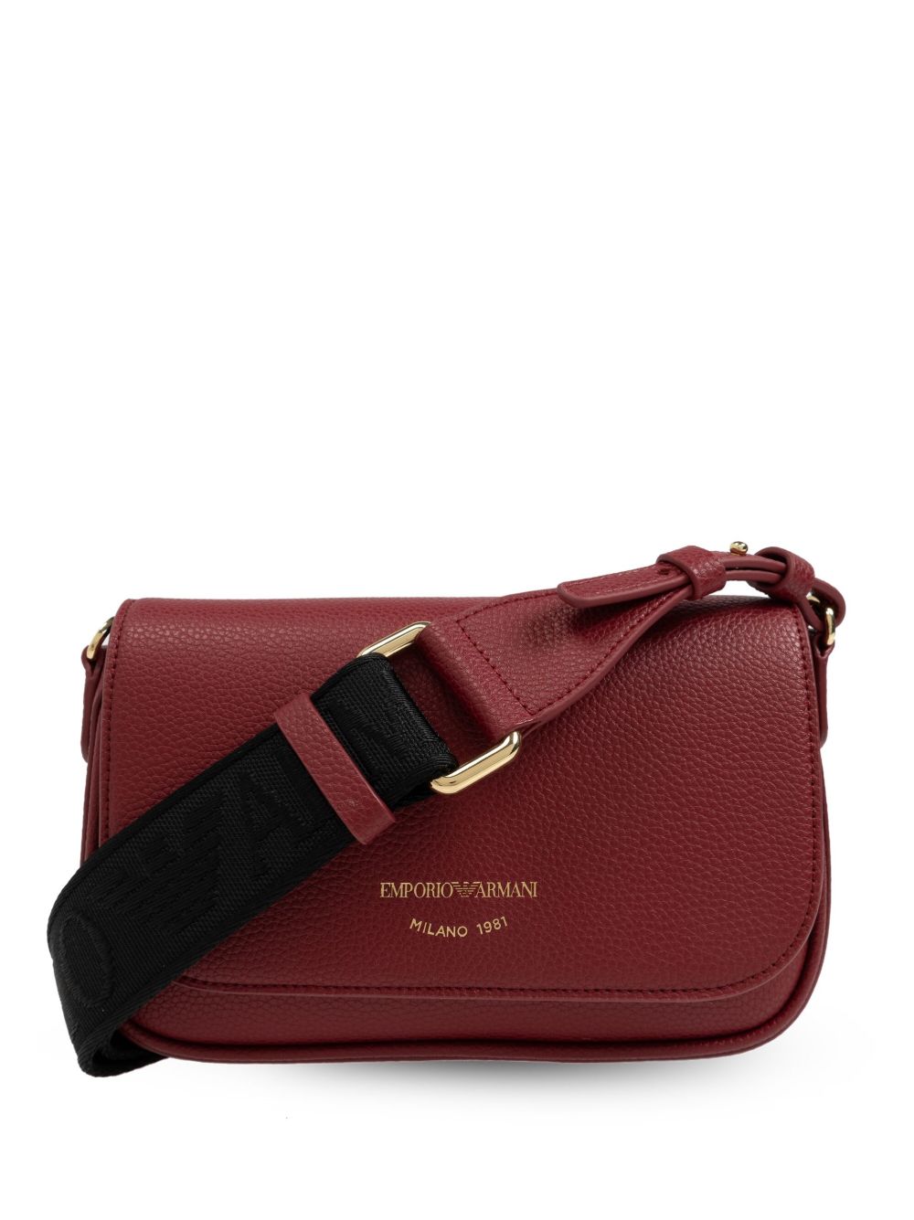 Emporio Armani logo压纹手提包 - 红色