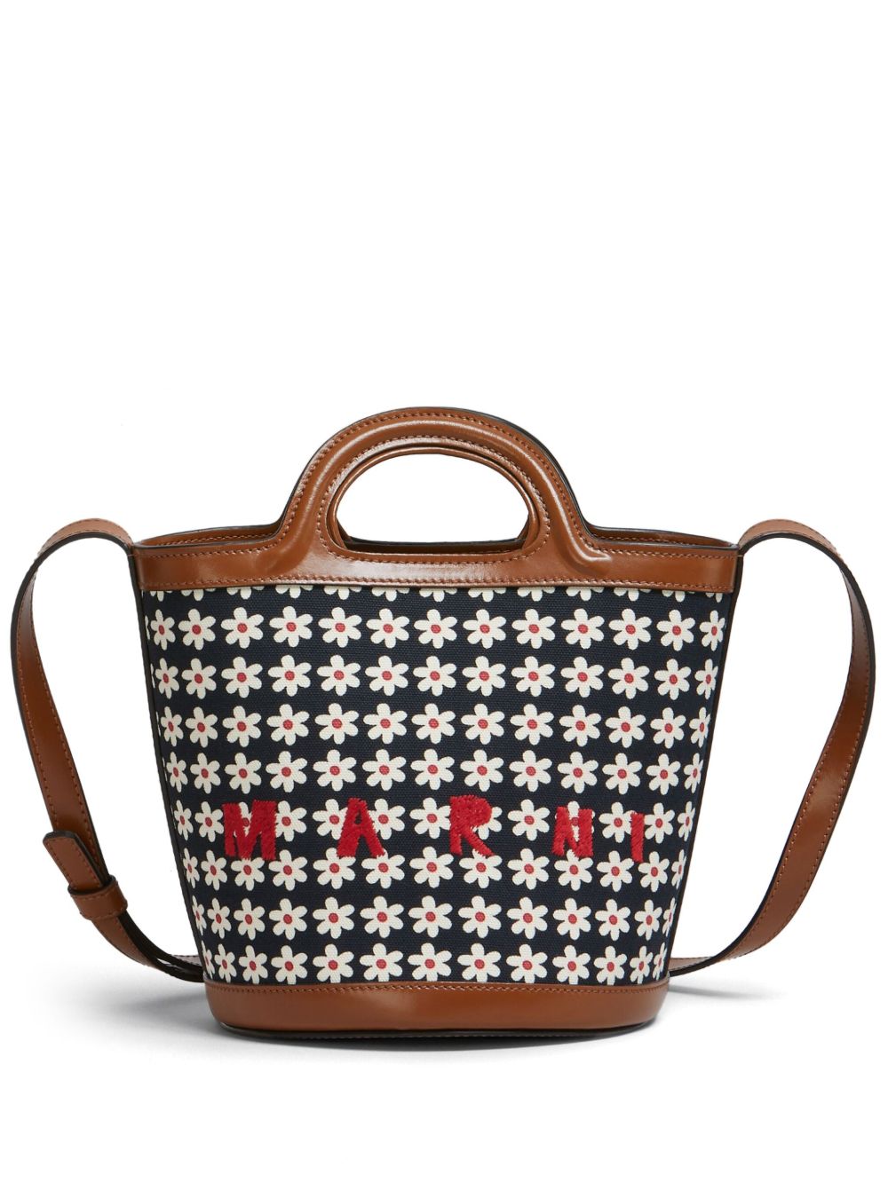 Marni Tropicalia logo刺绣手提包 - 黑色