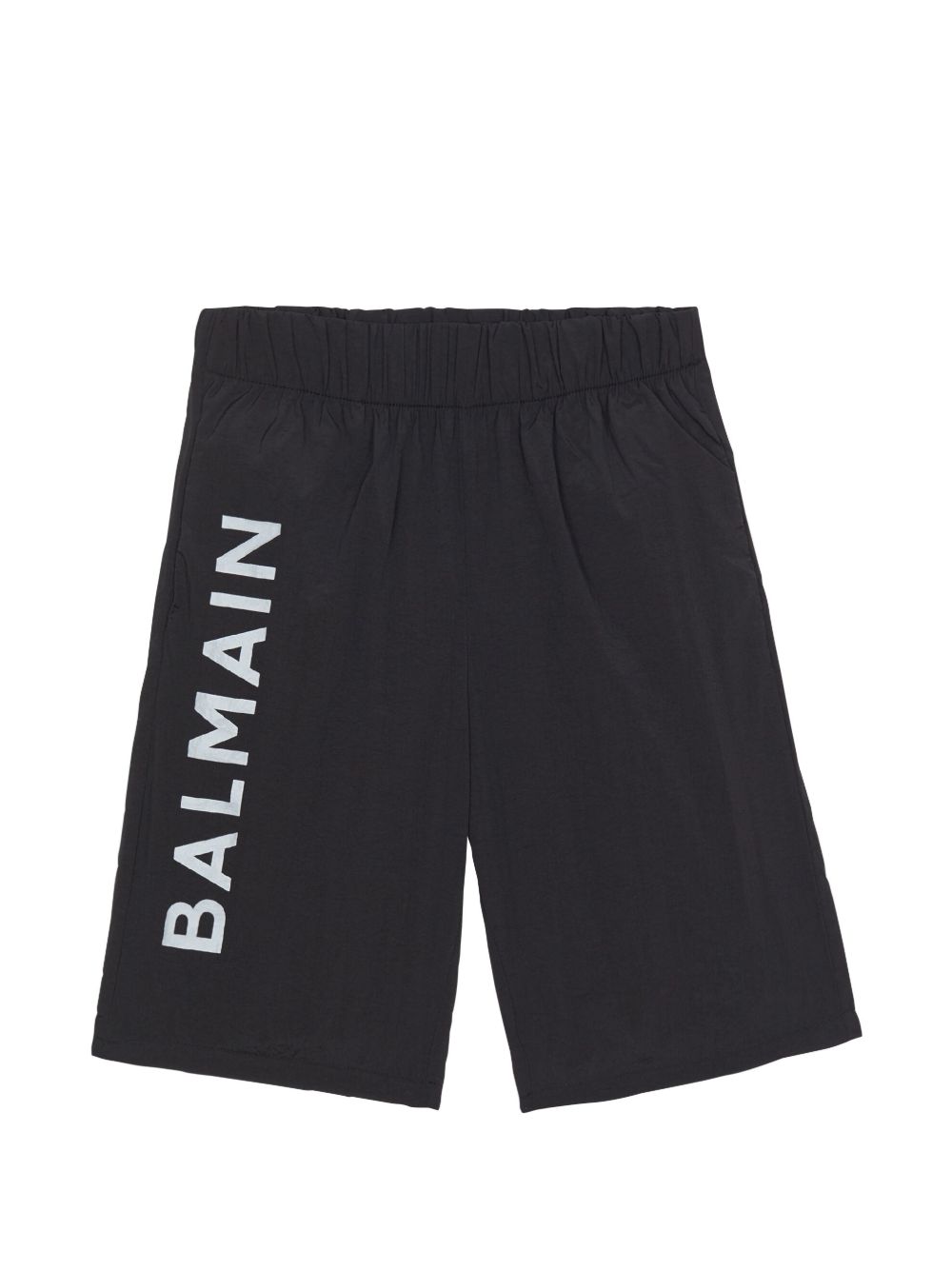 Balmain Kids logo印花泳裤 - 黑色