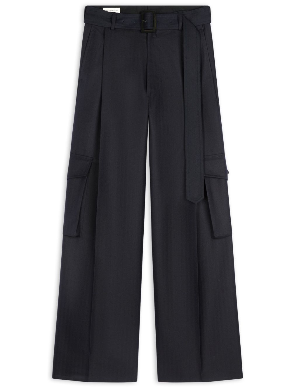 DRIES VAN NOTEN 羊毛工装裤 - 蓝色