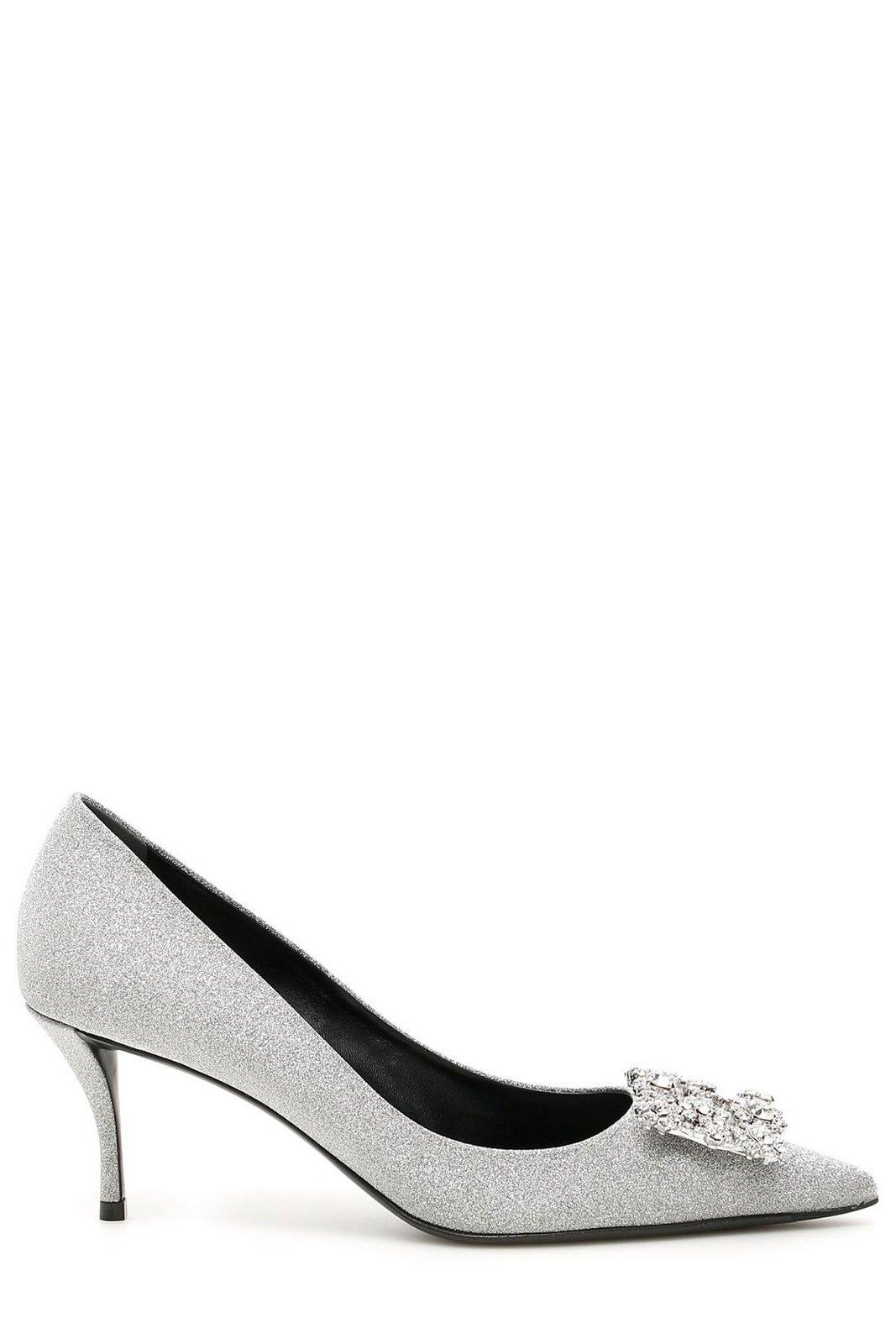Roger Vivier 花朵搭扣尖头高跟鞋