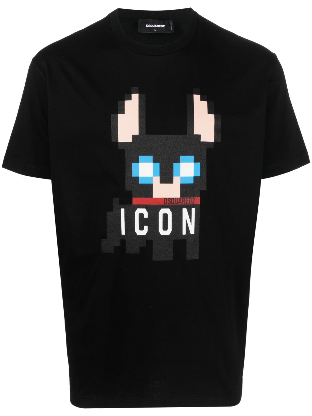 DSQUARED2 Icon 像素印花T恤 - 黑色