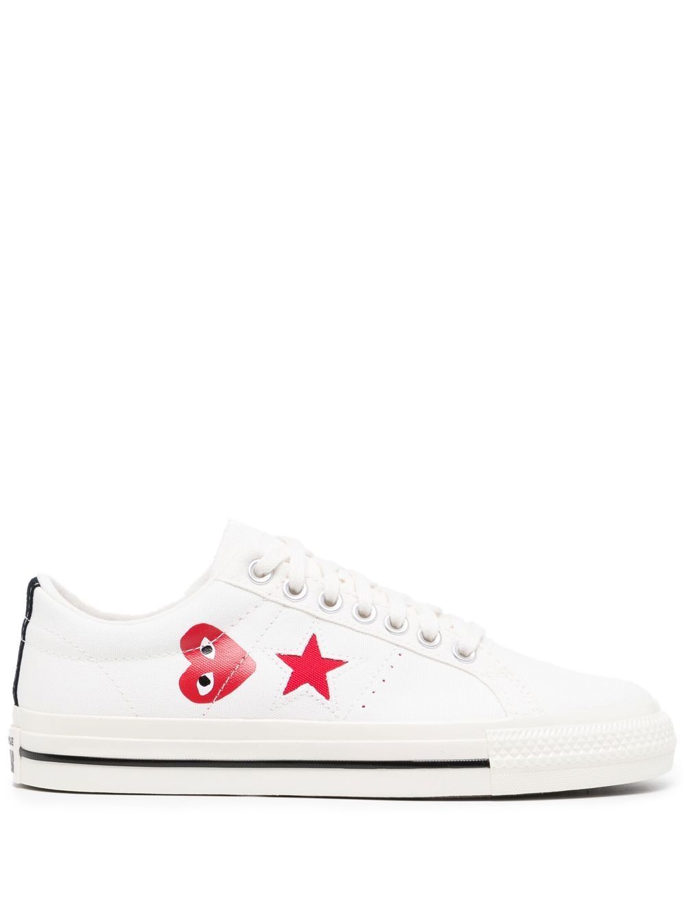 Comme Des Garçons Play x Converse x Converse One Star 运动鞋 - 白色