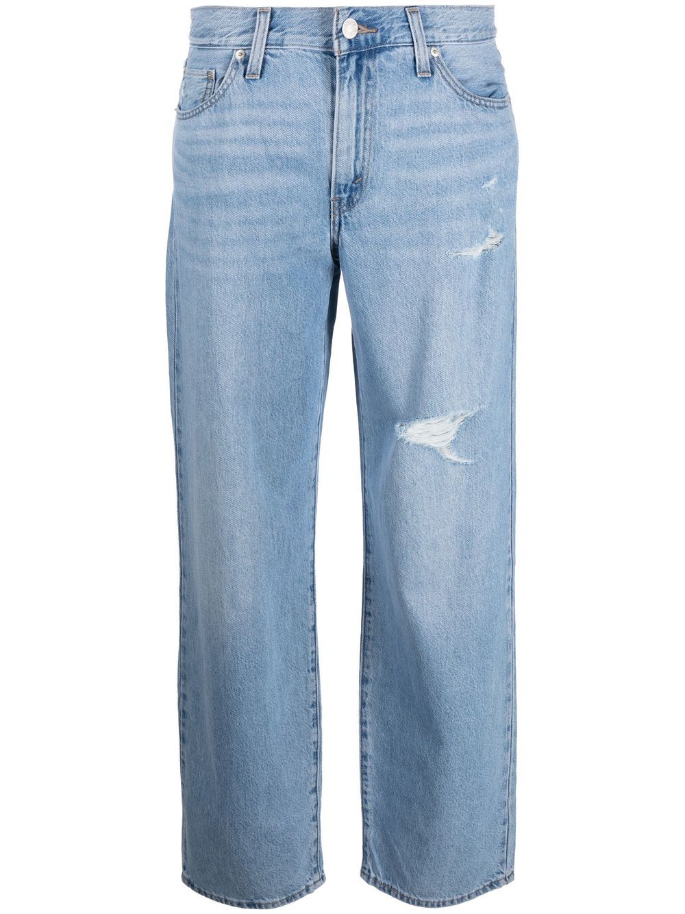 Levi's Baggy Dad 撕裂效果牛仔裤 - 蓝色