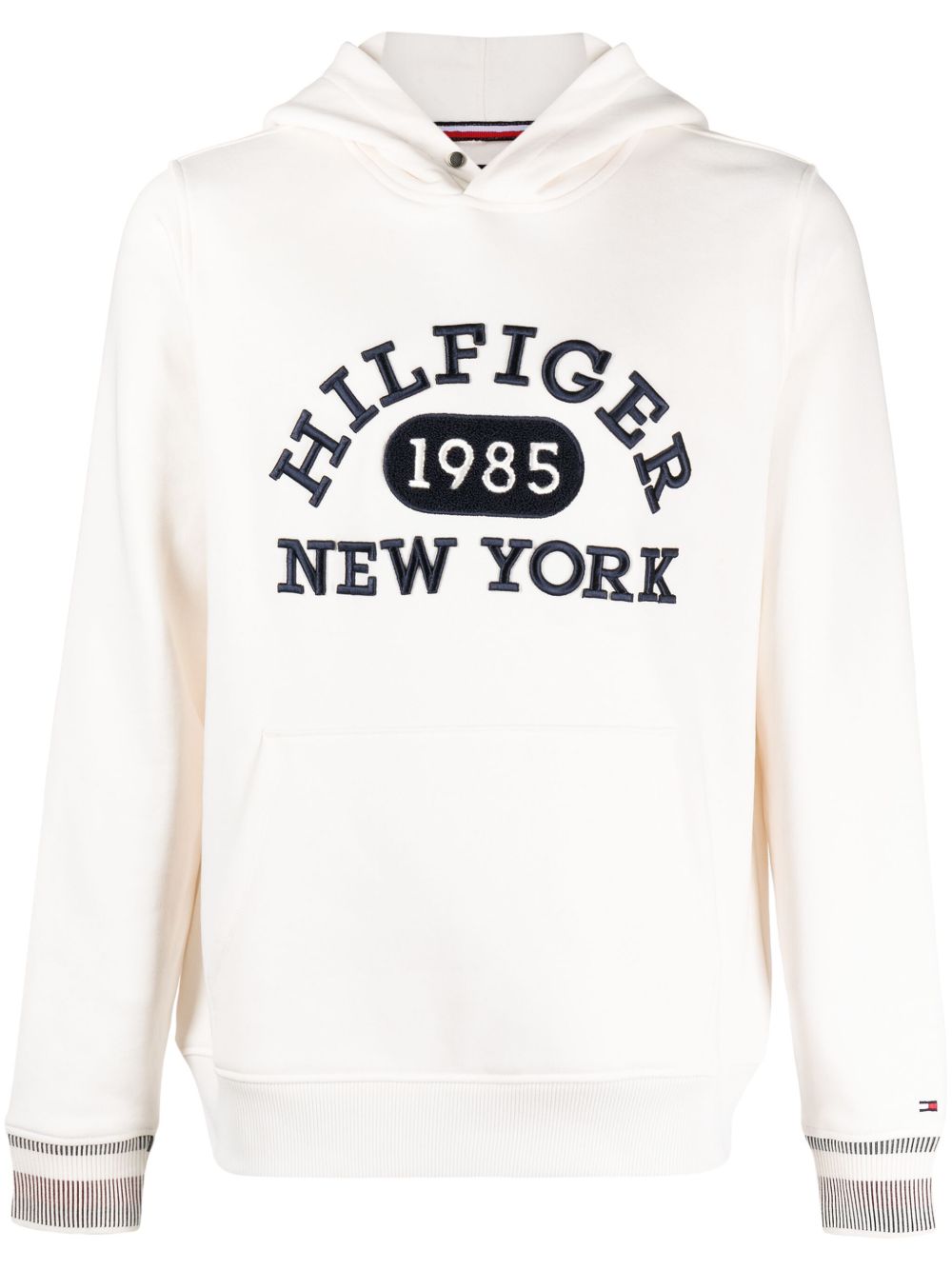 Tommy Hilfiger logo刺绣棉连帽衫 - 中性色