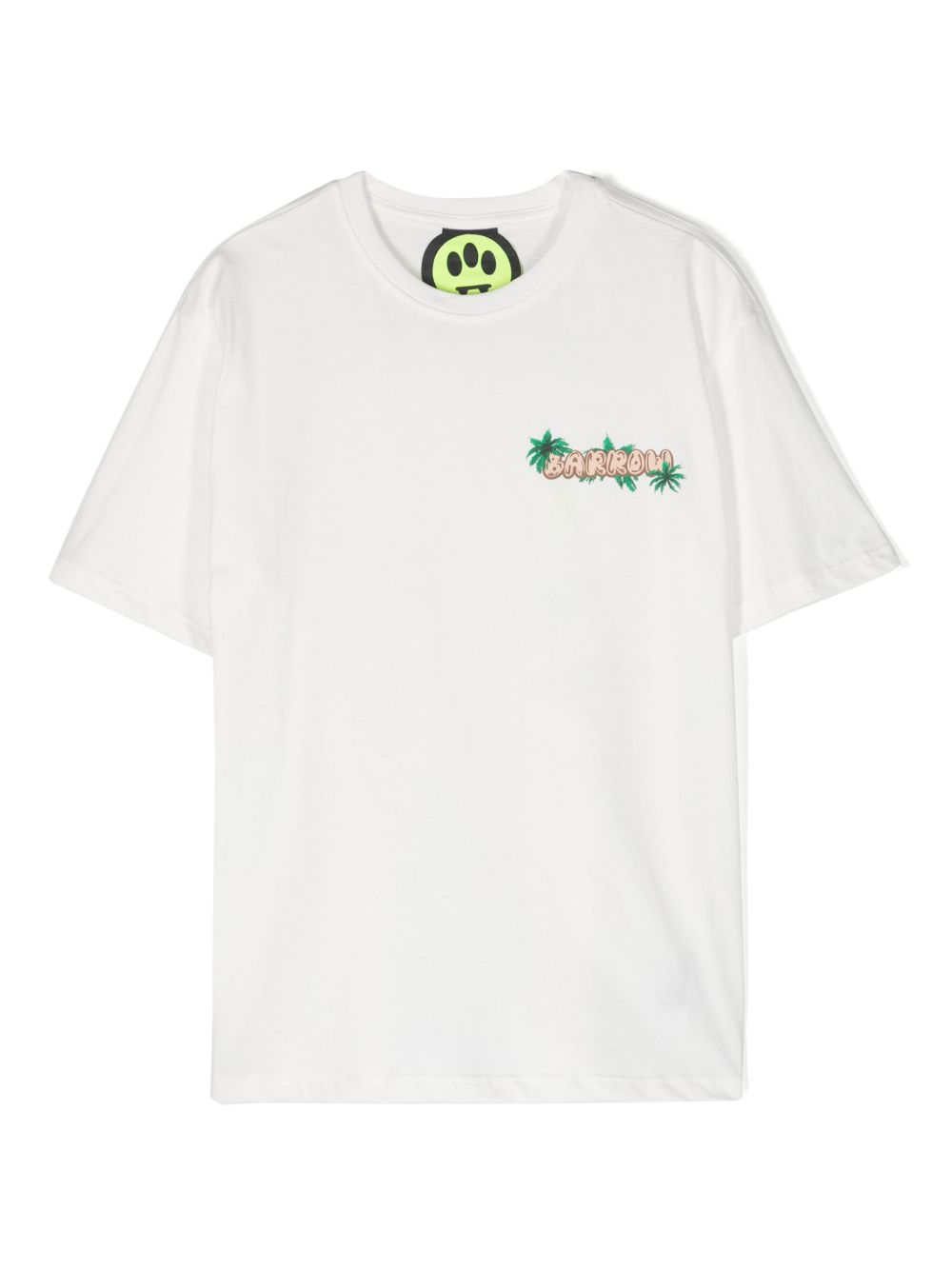 Barrow kids logo印花棉T恤 - 白色