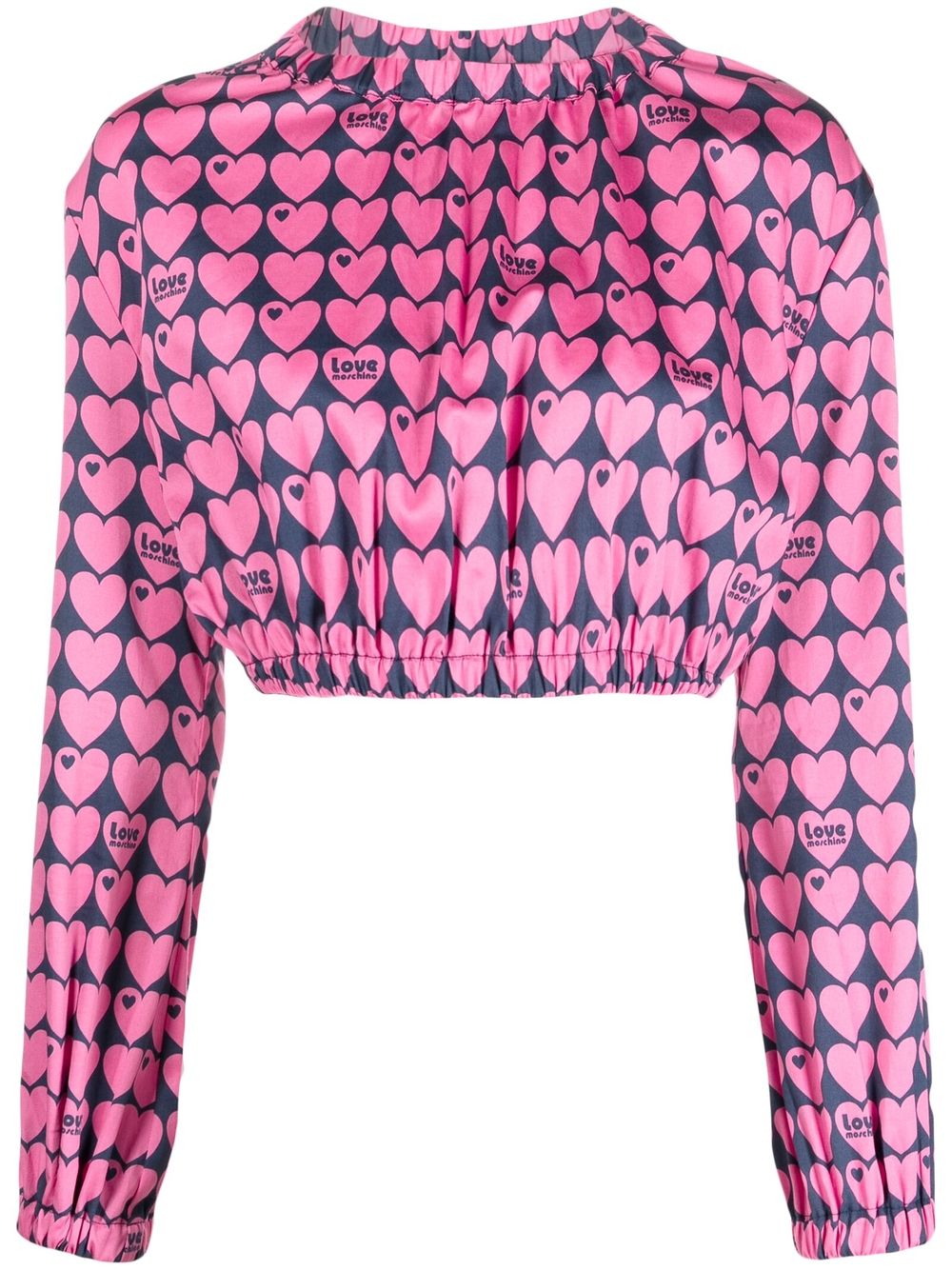 Love Moschino 爱心印花短款罩衫 - 粉色