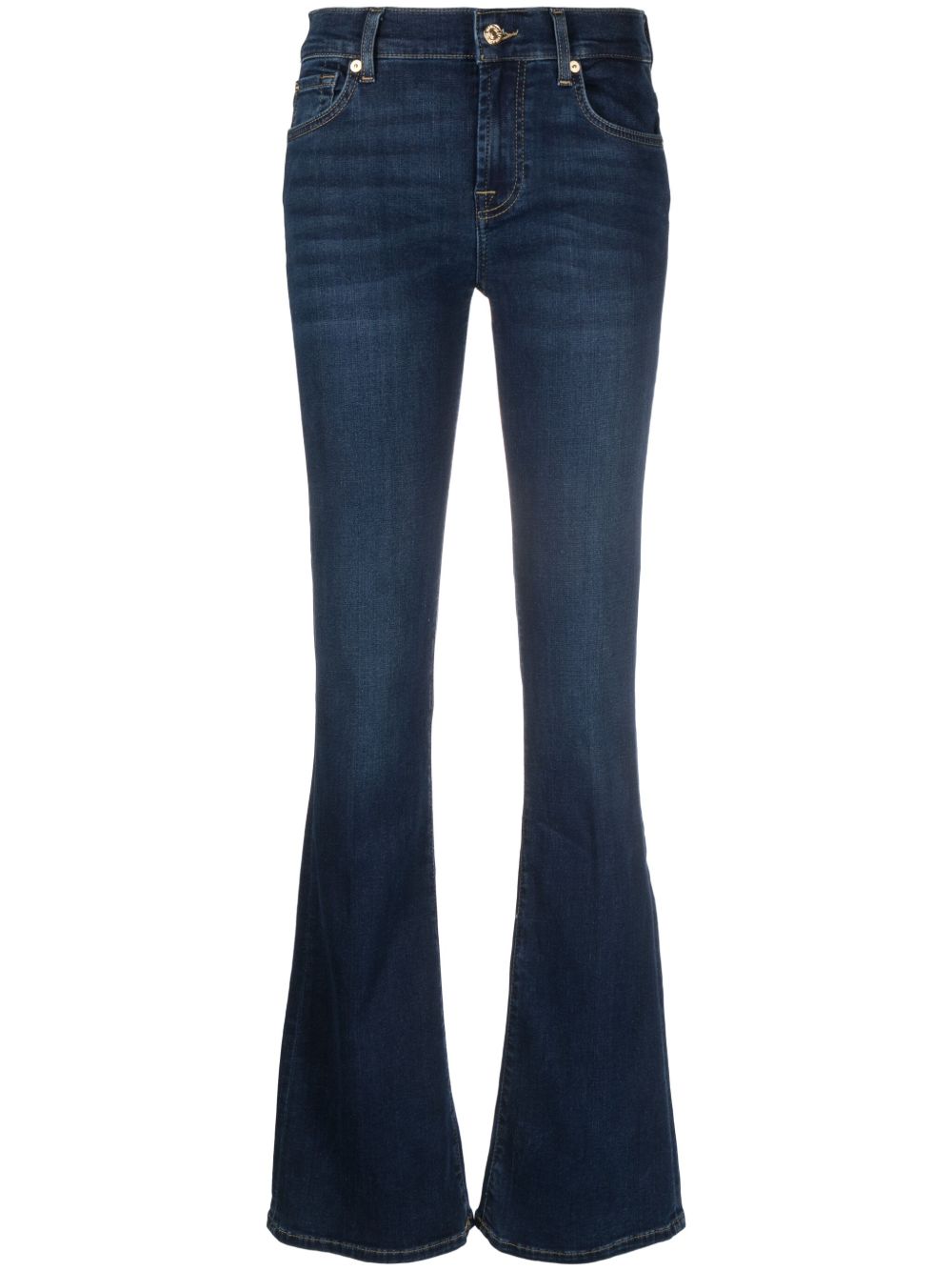 7 For All Mankind 低腰微喇牛仔裤 - 蓝色
