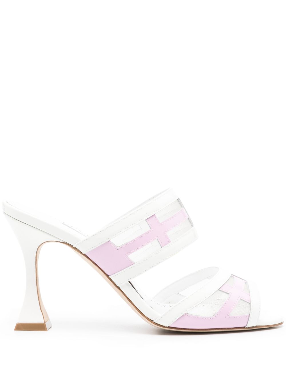 Manolo Blahnik Avespamu 露趾高跟穆勒鞋 - 白色