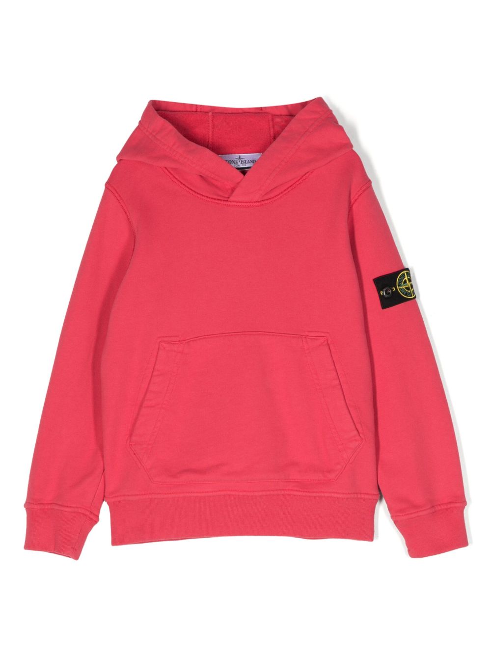 Stone Island Junior 罗盘贴花棉连帽衫 - 粉色