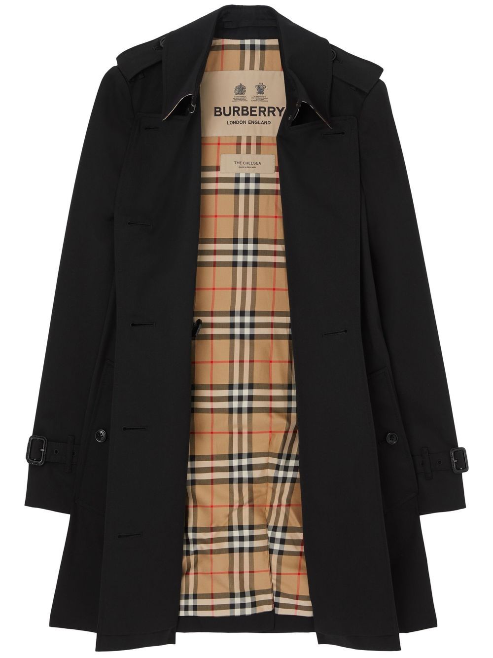 Burberry The Short Chelsea Heritage 风衣 - 黑色