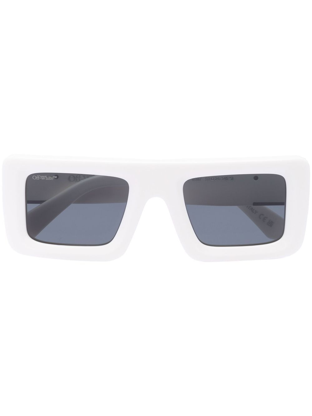 Off-White Eyewear Leonardo 长方形镜框太阳眼镜 - 白色