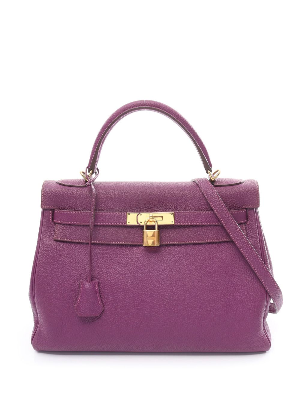 Hermès Pre-Owned Kelly 32 两用手提包（2014年典藏款） - 紫色