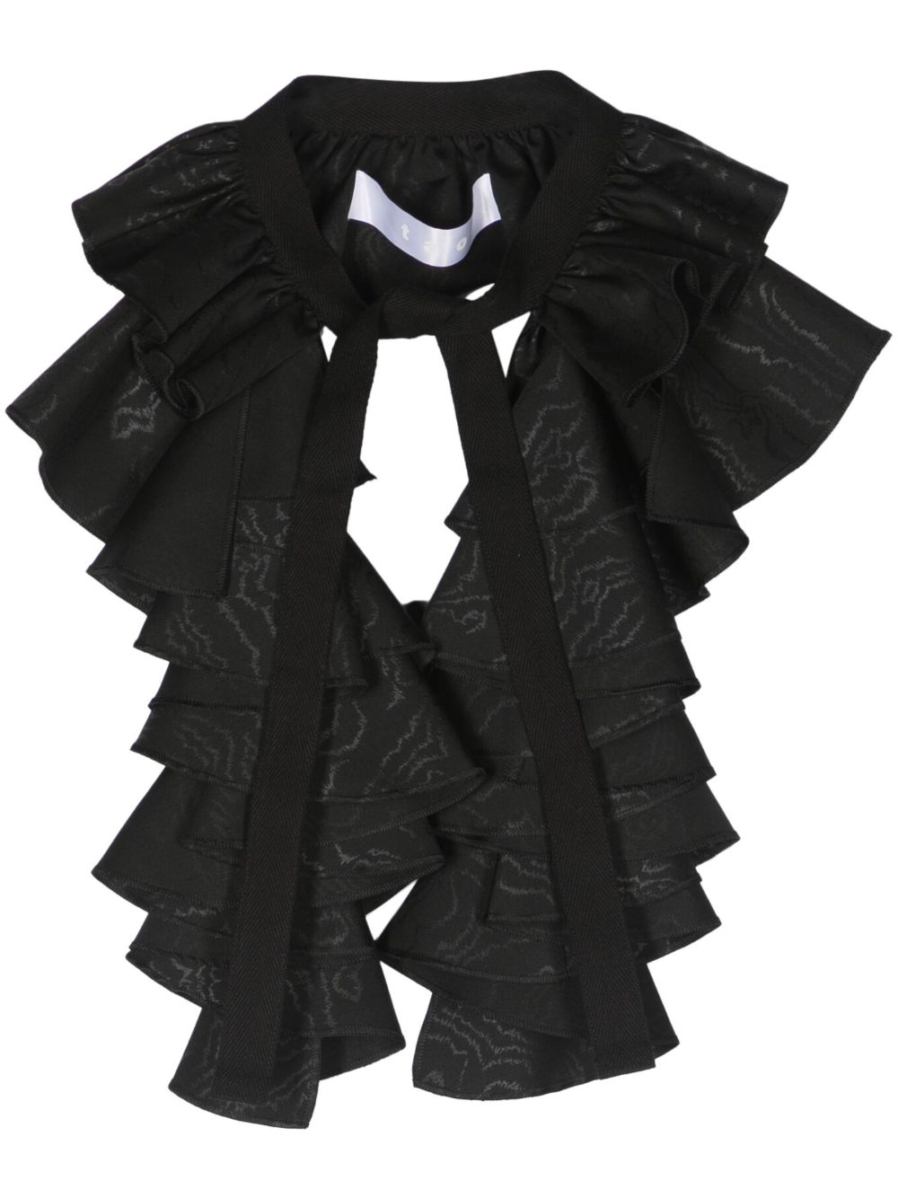 Comme des Garçons TAO 荷叶边细节领带 - 黑色