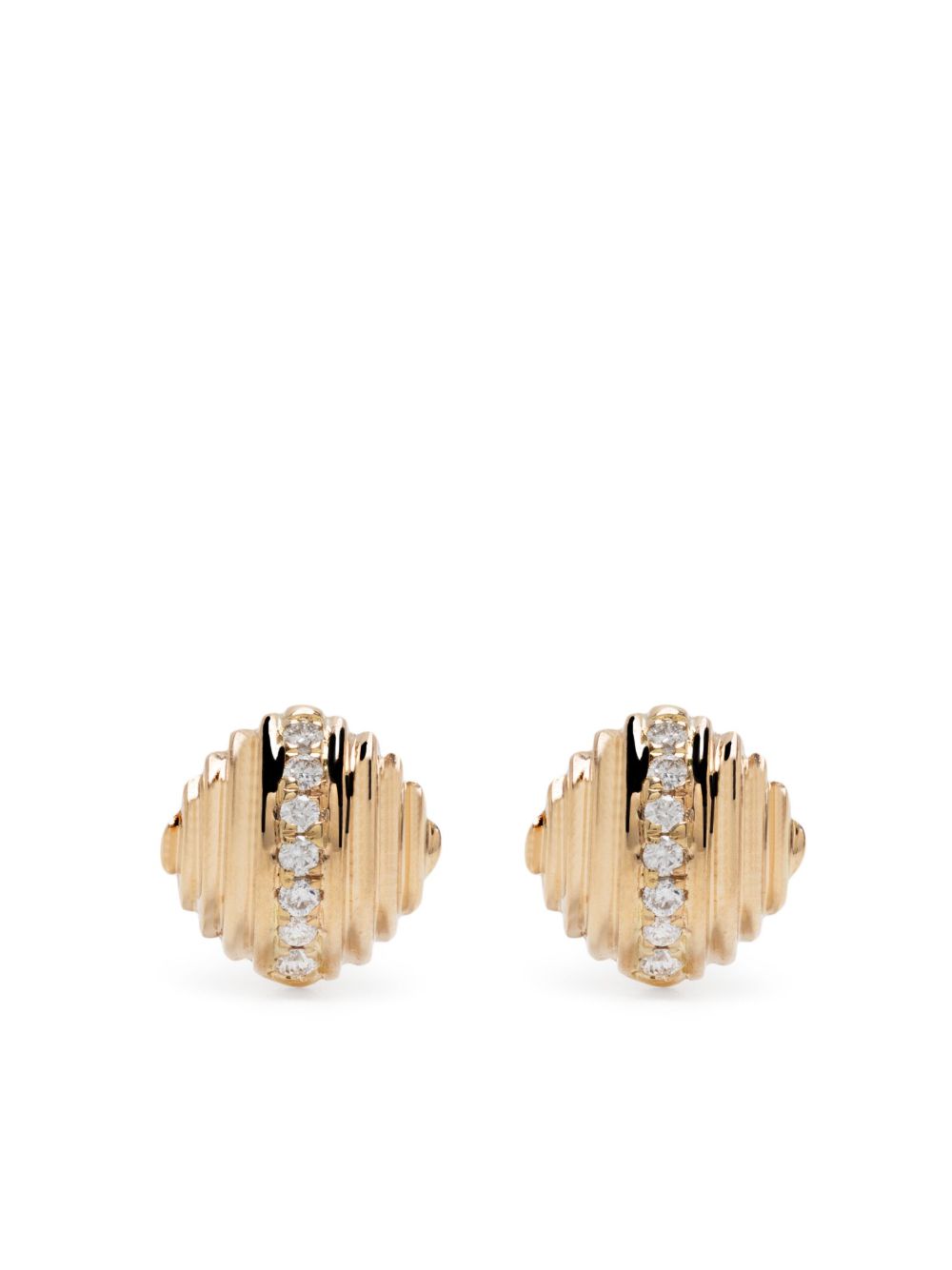 Dana Rebecca Designs Nana Bernice 14K黄金钻石耳钉 - 金色
