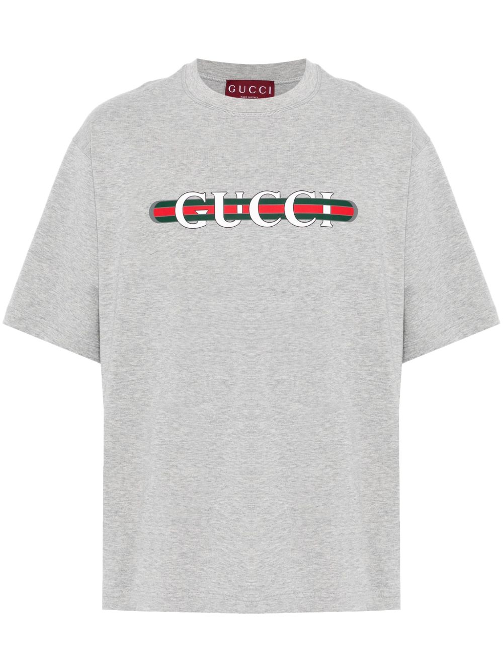 Gucci logo印花T恤 - 灰色