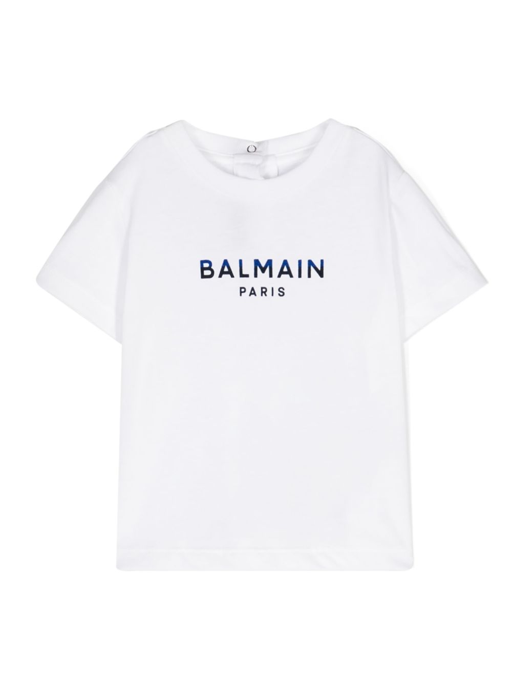 Balmain Kids logo印花棉T恤 - 白色