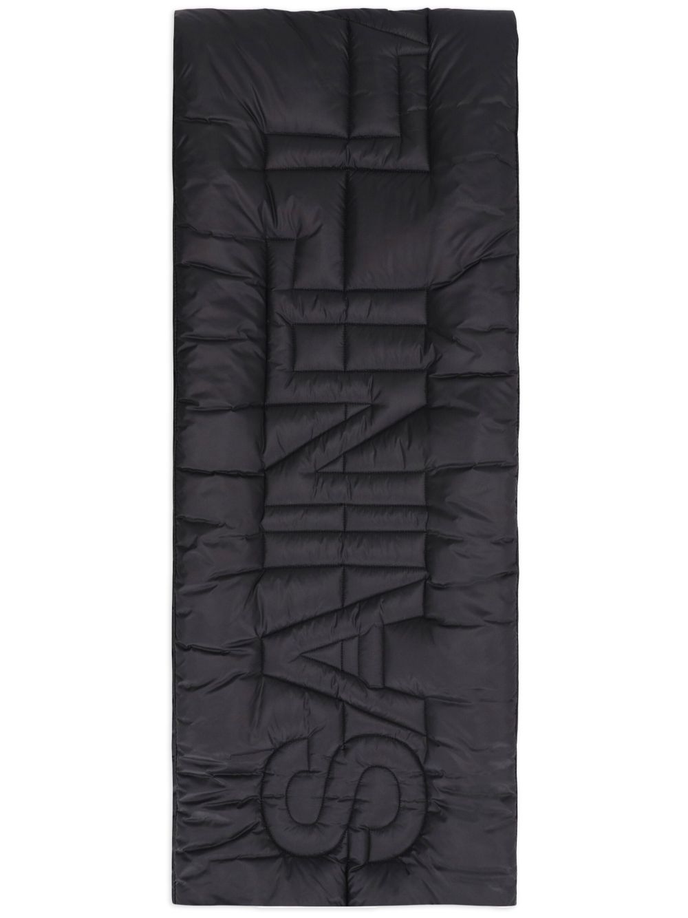 Saint Laurent logo压纹填充设计围巾 - 黑色