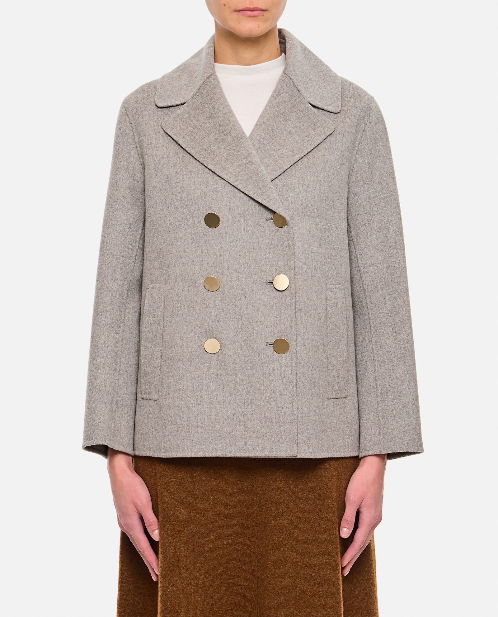 'S Max Mara 玛戈特海军大衣（金扣）