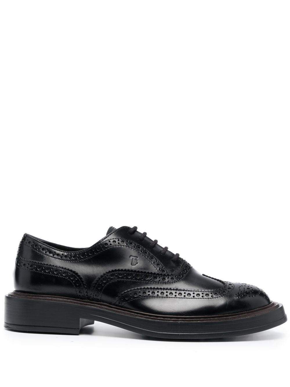 Tod's 皮质系带牛津鞋 - 黑色