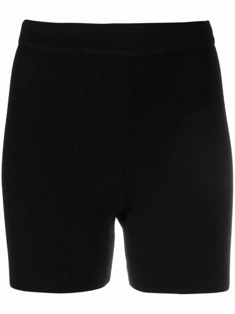 Jacquemus Le Short Arancia 罗纹骑行短裤 - 黑色