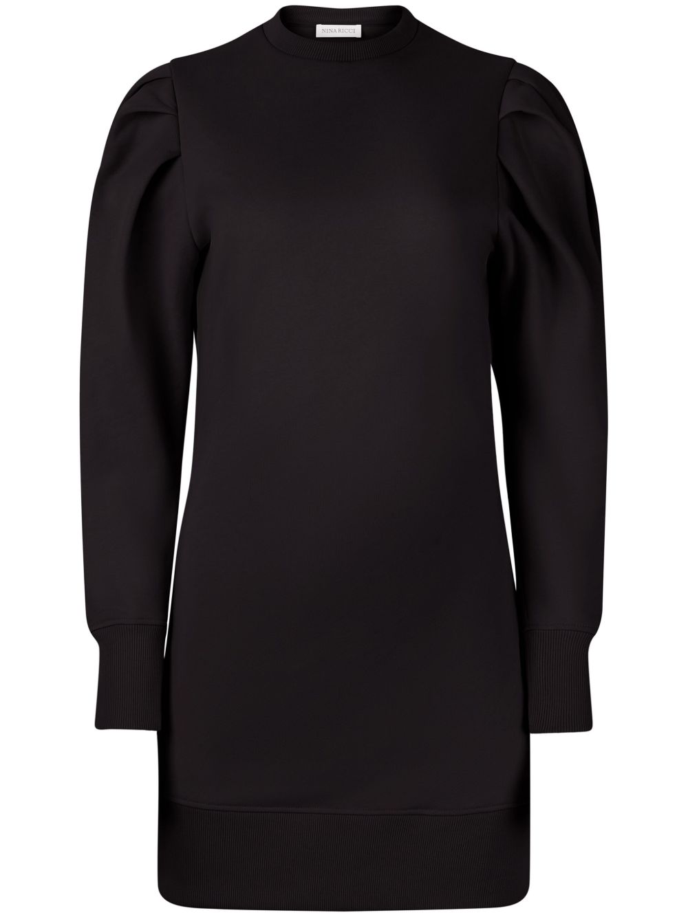 Nina Ricci 泡泡袖毛衣式连衣裙 - 黑色