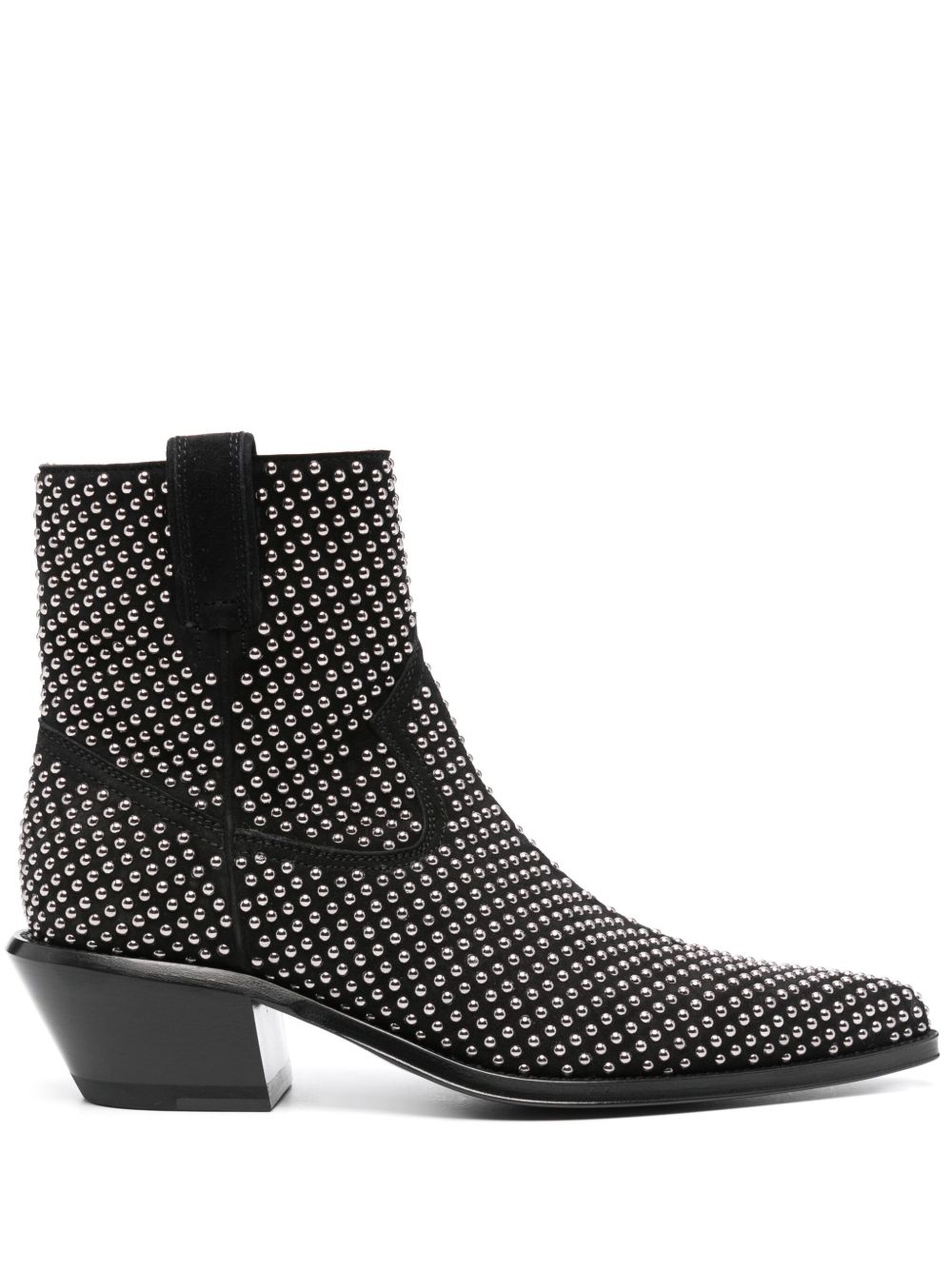 Off-White Stud Texas 中跟及踝靴 - 黑色