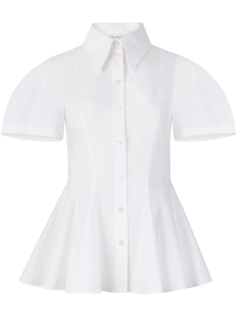 Nina Ricci 府绸棉衬衫 - 白色