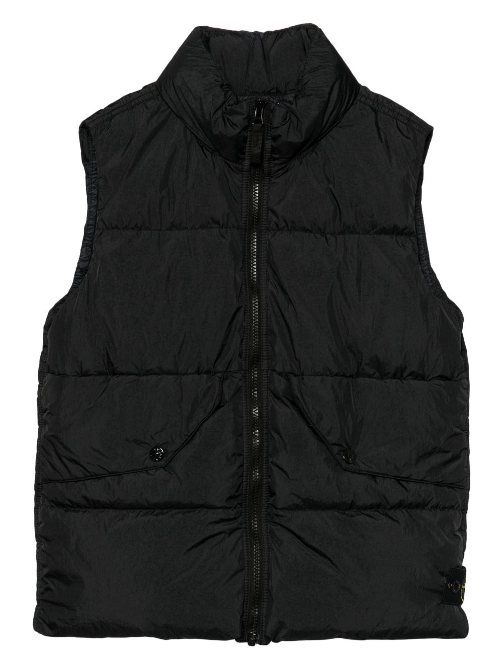 Stone Island Junior 填充马甲 - 黑色
