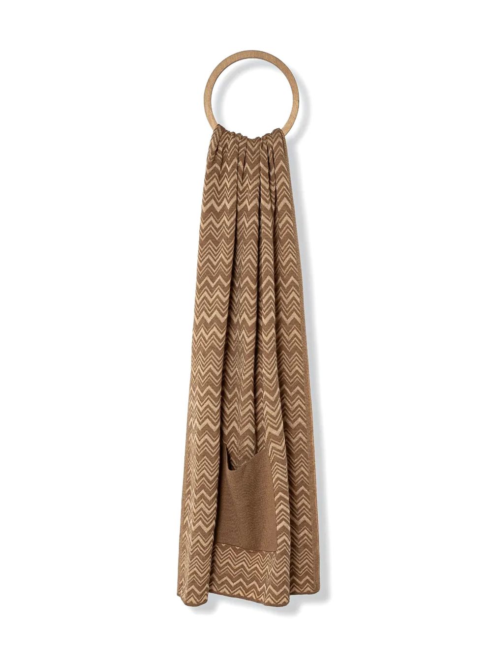 Missoni zigzag scarf - 褐色