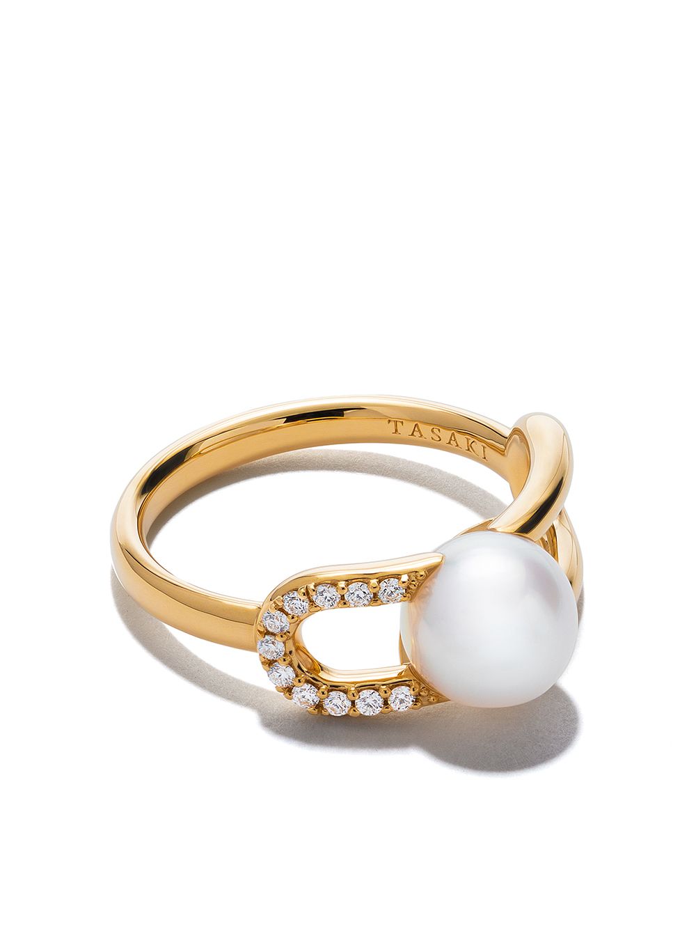 TASAKI 18K黄金钻石珍珠戒指 - 金色